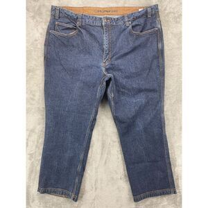Duluth Trading Men's Ballroom Double Flex‎ Jeans 44x28 Relaxed Dark Wash Stretch